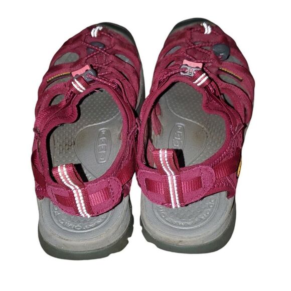 Keen Women Sz 8 Whisper Strap Sandals Waterproof Beet Red Trail Hiking - Picture 4 of 8